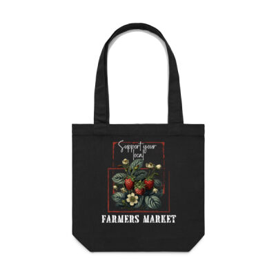 Strawberry Farmers Market Tote Bag - AS Colour Carrie Bag Thumbnail