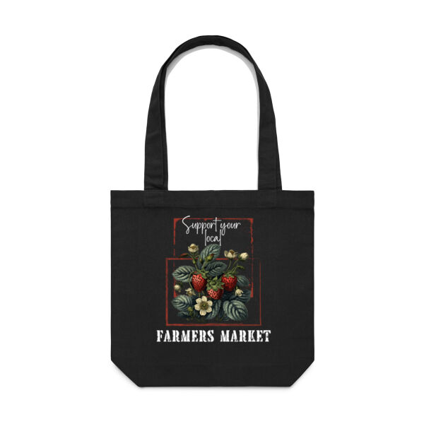 Strawberry Farmers Market Tote Bag - AS Colour Carrie Bag Thumbnail